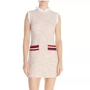 Sandro Morgan Ruffled Tweed Mini Dress Size 34